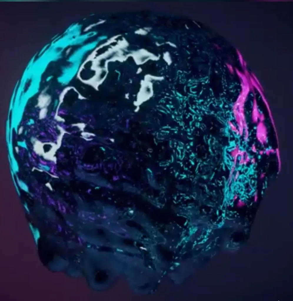Unreal dripping sphere