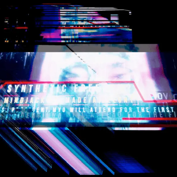 A pink and blue screen